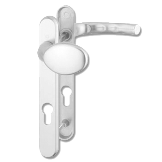 HOPPE Atlanta UPVC Lever / Moveable Pad Door Furniture 77G/3831N/1710 92mm Centres White - Click Image to Close