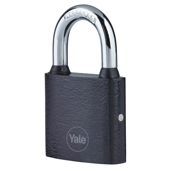 YALE Y111B Series Cast Iron Open Shackle Padlock Black 38mm Y111B/38/121/1 - Click Image to Close