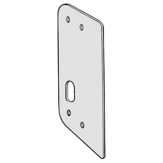 KICKSTOP AT1 Anti-Thrust Plate To Suit Deadlocks AT1 Oval Keyway Satin Silver - Click Image to Close