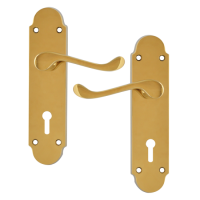 ASEC Oakley Plate Mounted Lever Furniture PB Lever Lock Visi