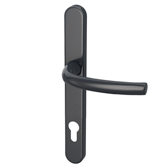 HOPPE Suited Lever/Lever Handle 240mm Backplate With 92mm Centres AR7550/3492 Anthracite Grey 50021370 - Click Image to Close