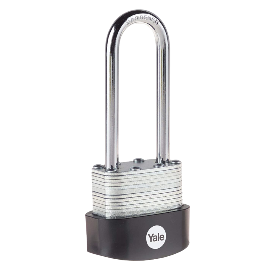 YALE Y125B High Security Laminated Steel Long Shackle Padlock 40mm - Click Image to Close