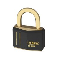 ABUS T84MB Series Brass Open Shackle Padlock 43mm Brass Shackle KA (8401) Black T84MB/40 Boxed