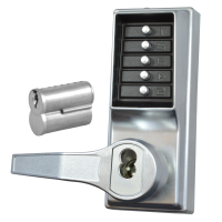 DORMAKABA LP1000 Series Front Only Digital Lock To Suit Panic Latch With Key Override SC LH With Cylinder