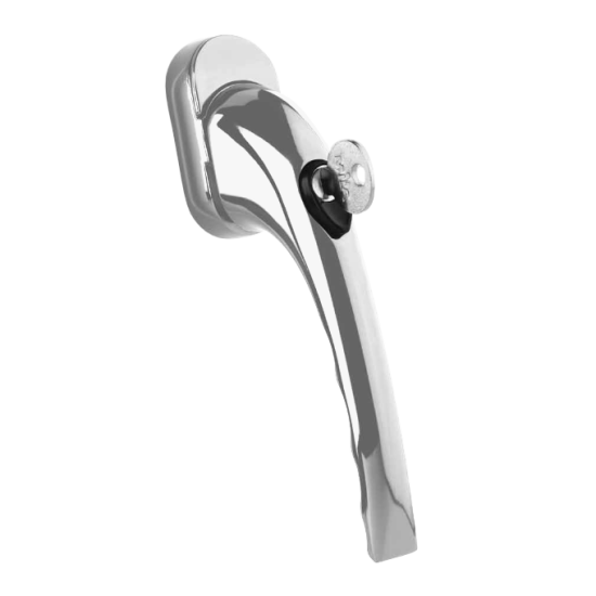MILA ProLinea Inline TBT Locking Handle Satin Silver - Click Image to Close