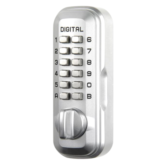 LOCKEY Digital Lock Key Safe Satin Chrome Visi - Click Image to Close