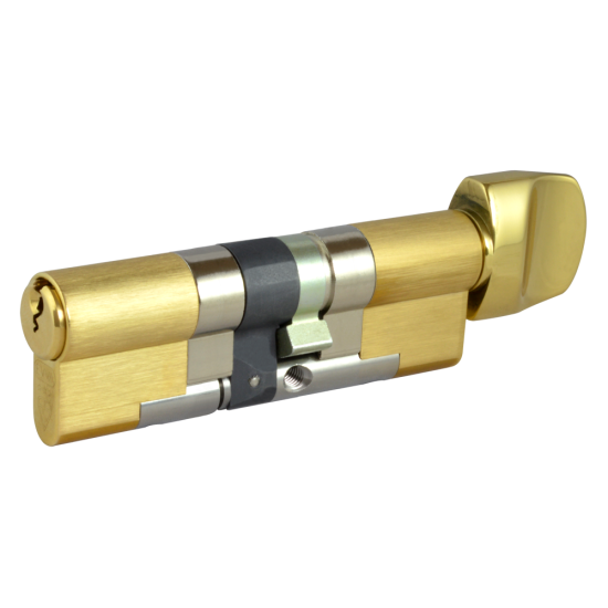 EVVA EPS 3* Anti-Snap Euro Key & Turn Cylinder KD 92mm 51(Ext)-T41 (46-10-T36) PB 21B - Click Image to Close