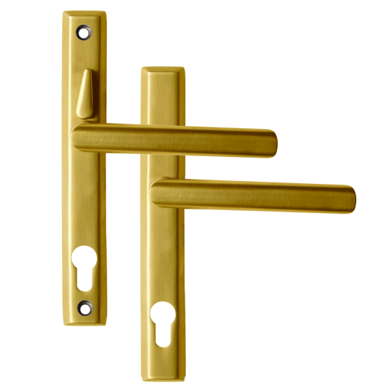 LOXTA Stealth Lever Handle (Euro External) - 211mm 92PZ Double Locking Polished Gold - Click Image to Close
