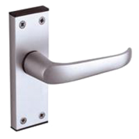 UNION 366 Ambassador Plate Mounted Lever Furniture Formerly Wellington Anodised Silver Short Lever Latch
