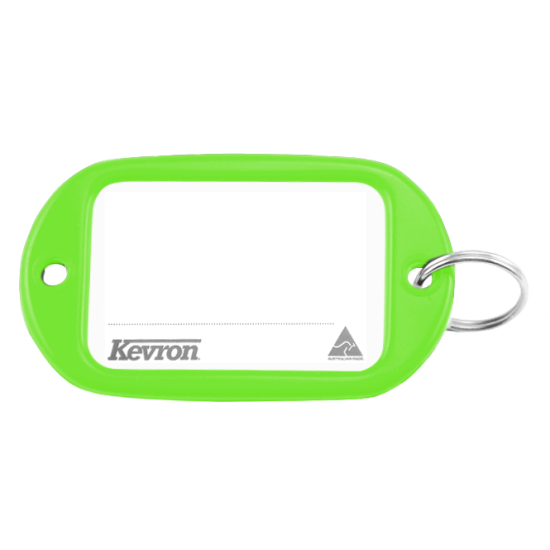 KEVRON ID10 Jumbo Key Tags Bag of 50 Assorted Colours Light Green x 50 - Click Image to Close