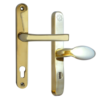 MILA Kite Secure PAS24 2 Star 240mm Lever/Pad Door Furniture 92/62 Centres Gold (Bagged)
