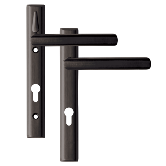 LOXTA Stealth Double Locking Lever Handle (Euro External) - 122mm 92PZ Polished Black - Click Image to Close