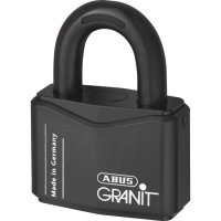 ABUS 37 Series Granit `Plus` Mechanism Solid Steel Rekeyable Open Shackle Padlock 77mm KA (4436115) 37RK/70 Boxed