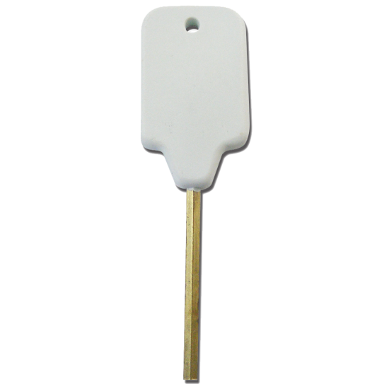 ASEC TS7451 White Plastic Head Avocet WMS Window Key White Plastic Head Key - Click Image to Close