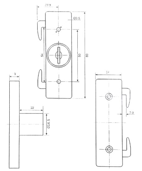 L&F 5825 Double Claw Lock - Click Image to Close