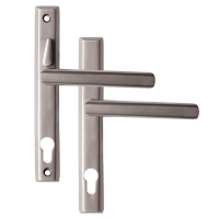 LOXTA Stealth Double Locking Lever Handle (Euro External) - 211mm 92PZ Brushed Silver