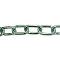 ENGLISH CHAIN Zinc Plated Welded Steel Chain 25m Chain - 5mm Link Diameter - ZP