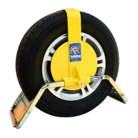 BULLDOG QD Series Wheel Clamp To Suit Caravans & Trailers QD22Y Suits Tyres 155mm Width 330mm Rim Diameter