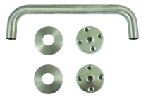 ASEC Bolt Fix Round Rose Stainless Steel Pull Handle 225mm SS