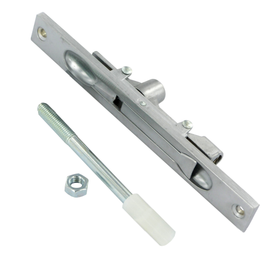 AXIM FB6401 Series Flush Bolt 20mm Wide Flat Face Silver Anodised 110mm - Click Image to Close
