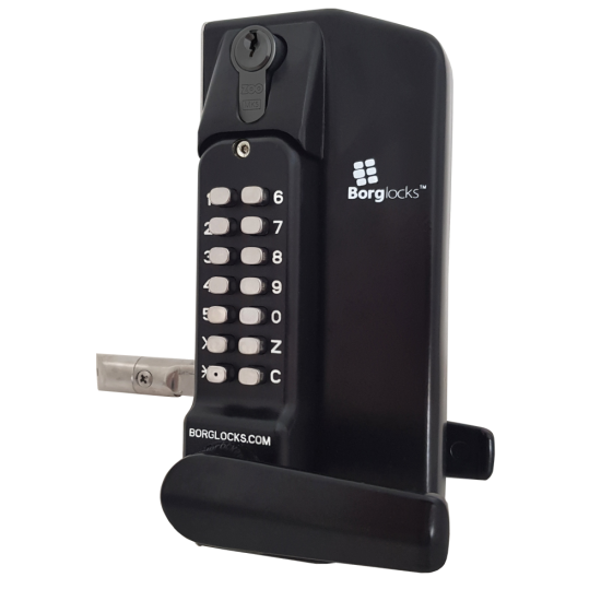 BORG LOCKS BL3430 ECP Lever Operated Marine Grade Metal Gate Double Digital Lock With Key Override - Click Image to Close