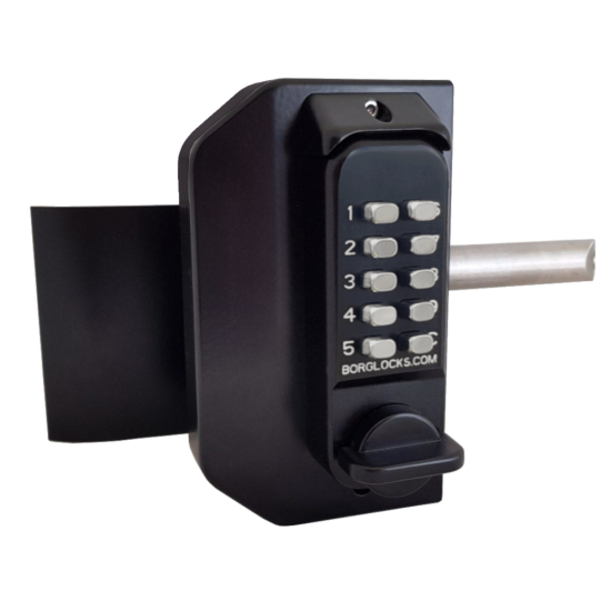 BORG LOCKS BL3080 MG Pro ECP Easicode Mini Gate Lock Knob Operated Keypad With Inside Handed Pad LH Pull - Click Image to Close