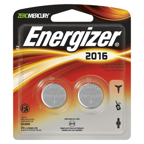ENERGIZER CR2016 3V Lithium Coin Battery - Twin Pack CR2016 - Twin Pack - Click Image to Close