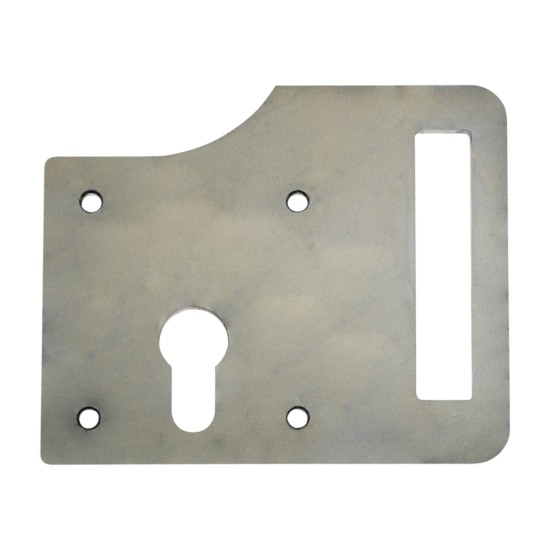 GATEMASTER Slotted Lock Plate Screw Fixing Electro Galvanised GLBST - Click Image to Close