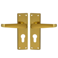 ASEC Victorian Plate Mounted Lever Furniture PB Euro Lever Lock Visi