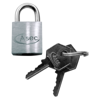 ASEC KD Open Shackle Chrome Finish Padlock 30mm KD Visi
