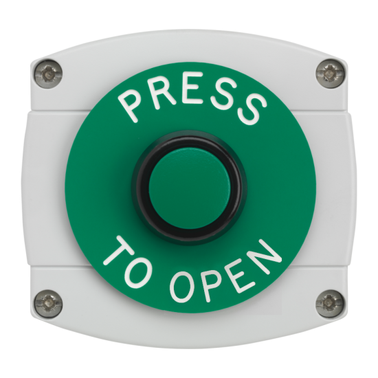 ASEC Surface Mounted Button `Press To Open` - Click Image to Close