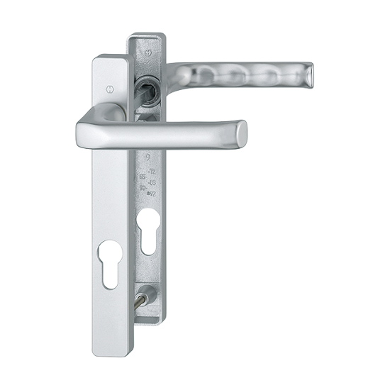HOPPE London UPVC Lever Door Furniture 113P/366M 92mm Centres Silver - Click Image to Close