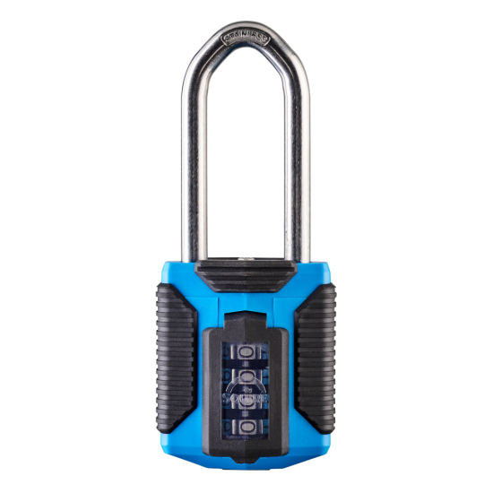 SQUIRE CP50/ATLS - All Terrain Stainless Steel Shackle Combination Padlock Long Shackle - Click Image to Close