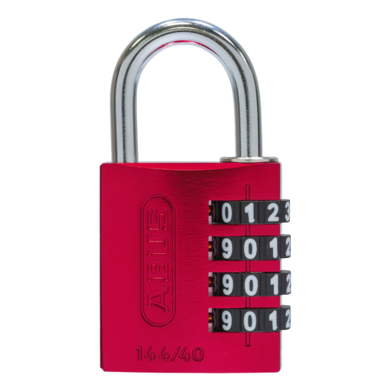 ABUS 144/40 Combination Padlock 40mm Body Red - Click Image to Close