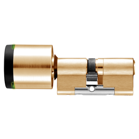 EVVA AirKey Euro Double Proximity - Key EPS Cylinder Sizes 97mm to 122mm Polished Brass - Click Image to Close