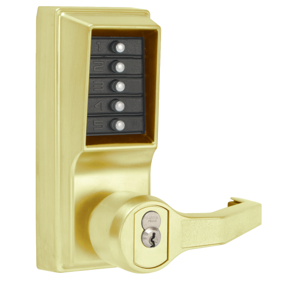 DORMAKABA Simplex L1000 Series L1021B Digital Lock Lever Operated PB RH With Cylinder LL1021B-03 - Click Image to Close