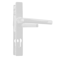 ASEC 70 Lever/Lever Door Furniture To Suit Ferco - 205mm Backplate White
