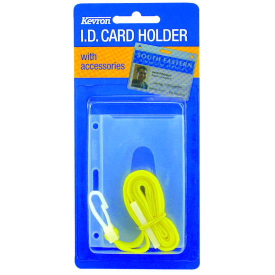 KEVRON ID1013 LA Clear Card Holder with Lanyard Clear - Click Image to Close