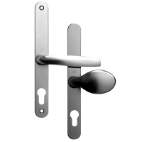 ASEC 68mm Lever Pad UPVC Door Furniture With Snib Polished Silver