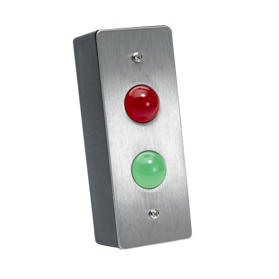 ICS TLM range LED Indicator Plate 1 Gang SS Red Green TLM100 - Click Image to Close