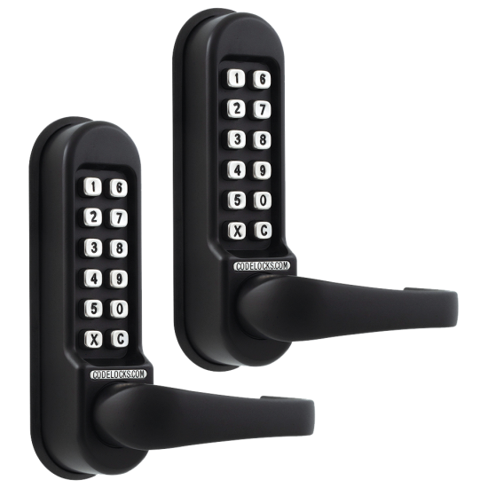 CL0510 Back To Back Marine By Codelocks Digital Lock Black - Without Passage Set - Click Image to Close