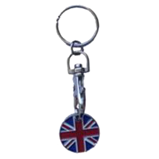 ASEC Trolley Token Key Ring Union Jack - Click Image to Close