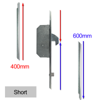 ASEC Modular Repair Lock Locking Point Extensions (UPVC Door) - 2 Hook & 2 Roller Short