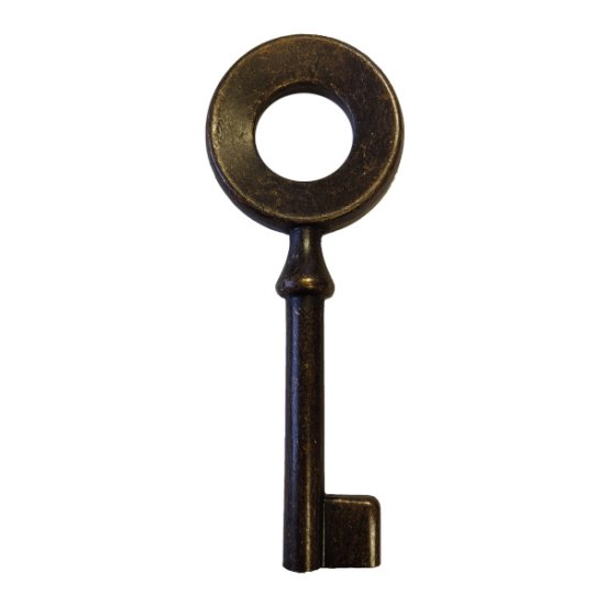 FBK10 Antique Brass Fancy Bow Key Blank - Click Image to Close