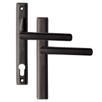 LOXTA Stealth Double Locking Lever Handle (Blank External) - 211mm 92PZ Polished Black