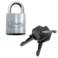 ASEC KD Open Shackle Chrome Finish Padlock 50mm KD Visi