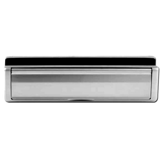 AVOCET Affinity UPVC Letter Box - 304mm Wide Chrome - Click Image to Close