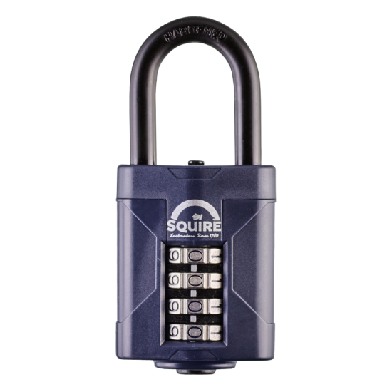SQUIRE CP50 Series 50mm Steel Shackle Combination Padlock CP50/1.5/BX 38mm Long Shackle Boxed - Click Image to Close