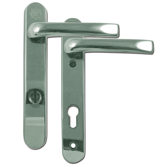 ASEC Kite Secure PAS24 2 Star 220mm Lever/Lever Door Furniture Chrome - Visi - Click Image to Close