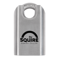SQUIRE ST50CS Stainless Steel Stronghold Padlock Closed Shackle KD Visi